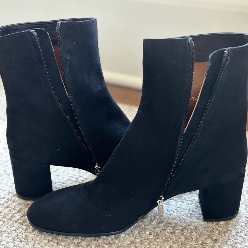 Margaux Black Suede Ankle Boots